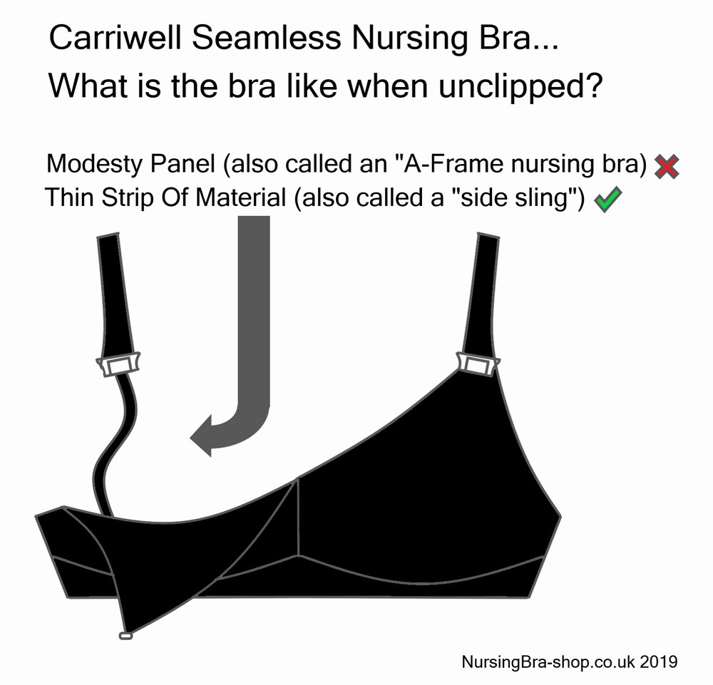 Carriwell - Seamless Drop Cup Adjustable Nursing Bra - Black