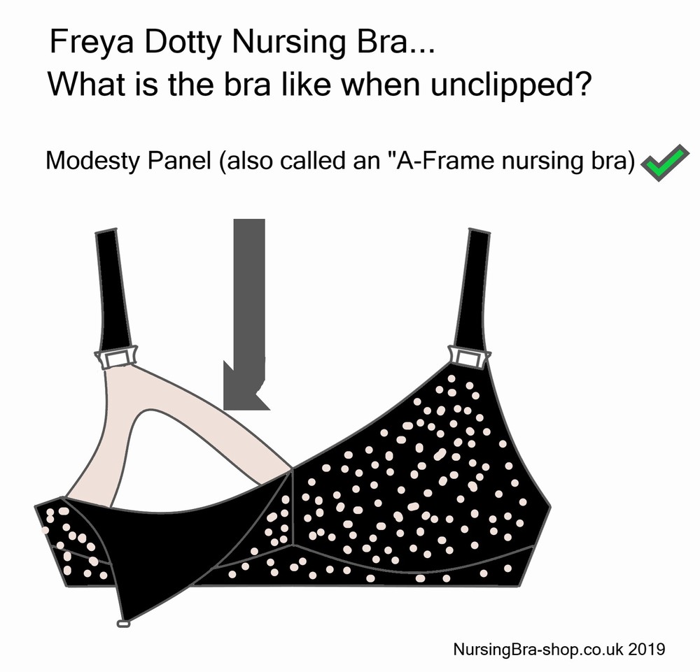 New Freya Dotty Nursing Drop Cup Maternity Bra Non-wired Black AA2034#30F 