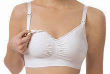 Carriwell Womens Premium Super Soft Ultra Comfort Hypoalergenic Organic  Cotton Bra, Color: White, Size: L-Extra : : Fashion